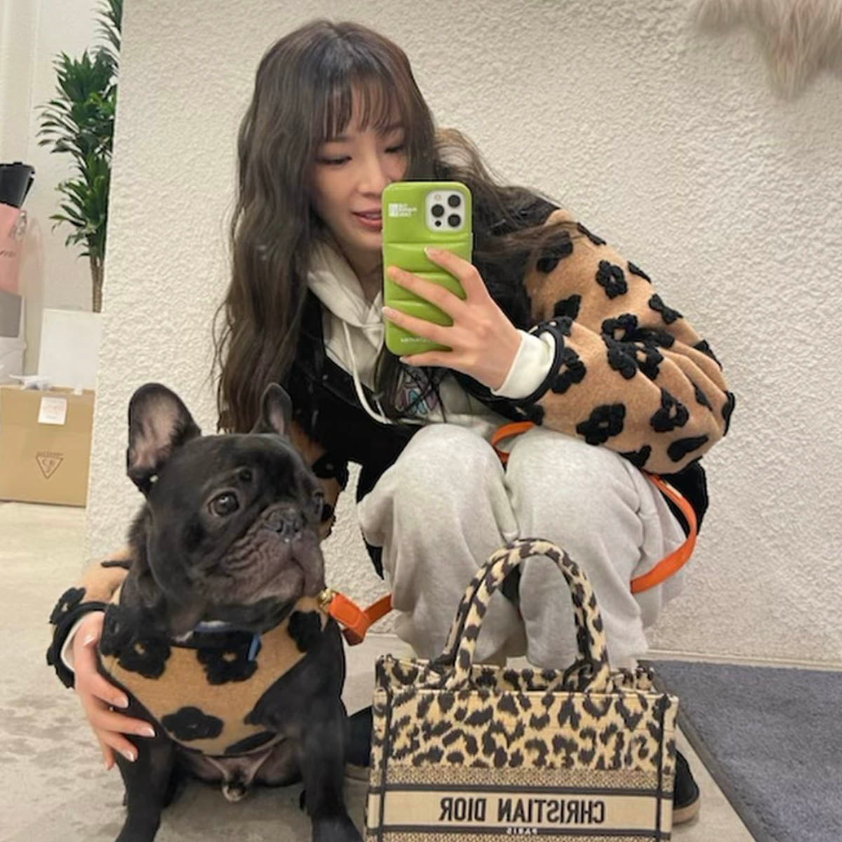 Irene Kim / Boba Is Good wearing Milk Tea Boba Fleece