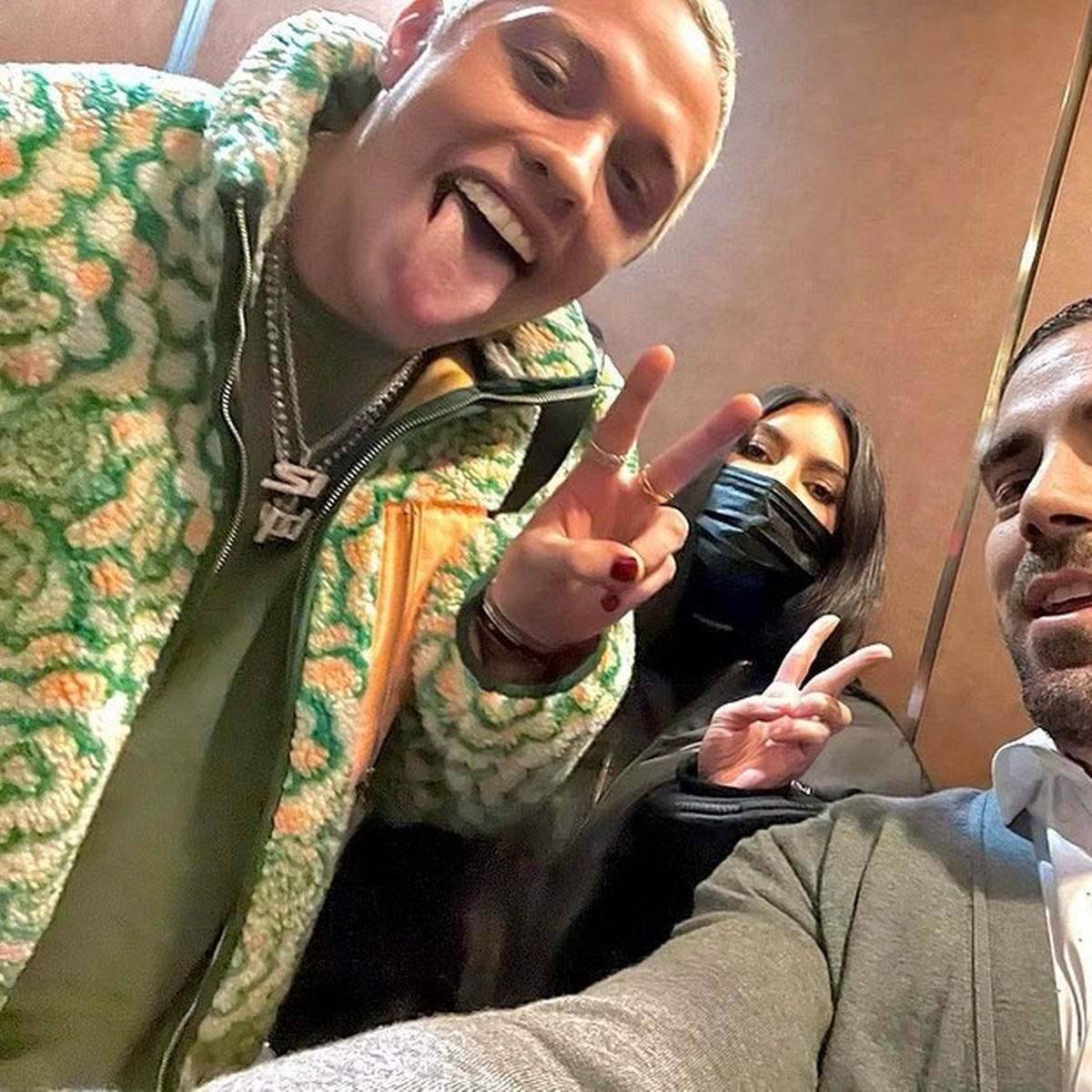 BDE (Broccoli Daddy Energy) wearing Broccoli Fleece Zip-Up