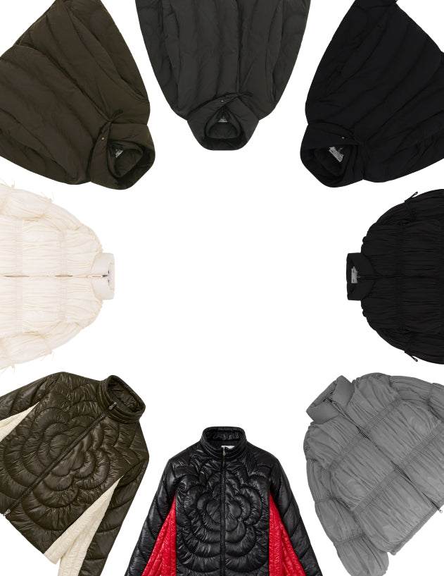 Sundae School puffers placed side by side along the edges of the banner against white background.