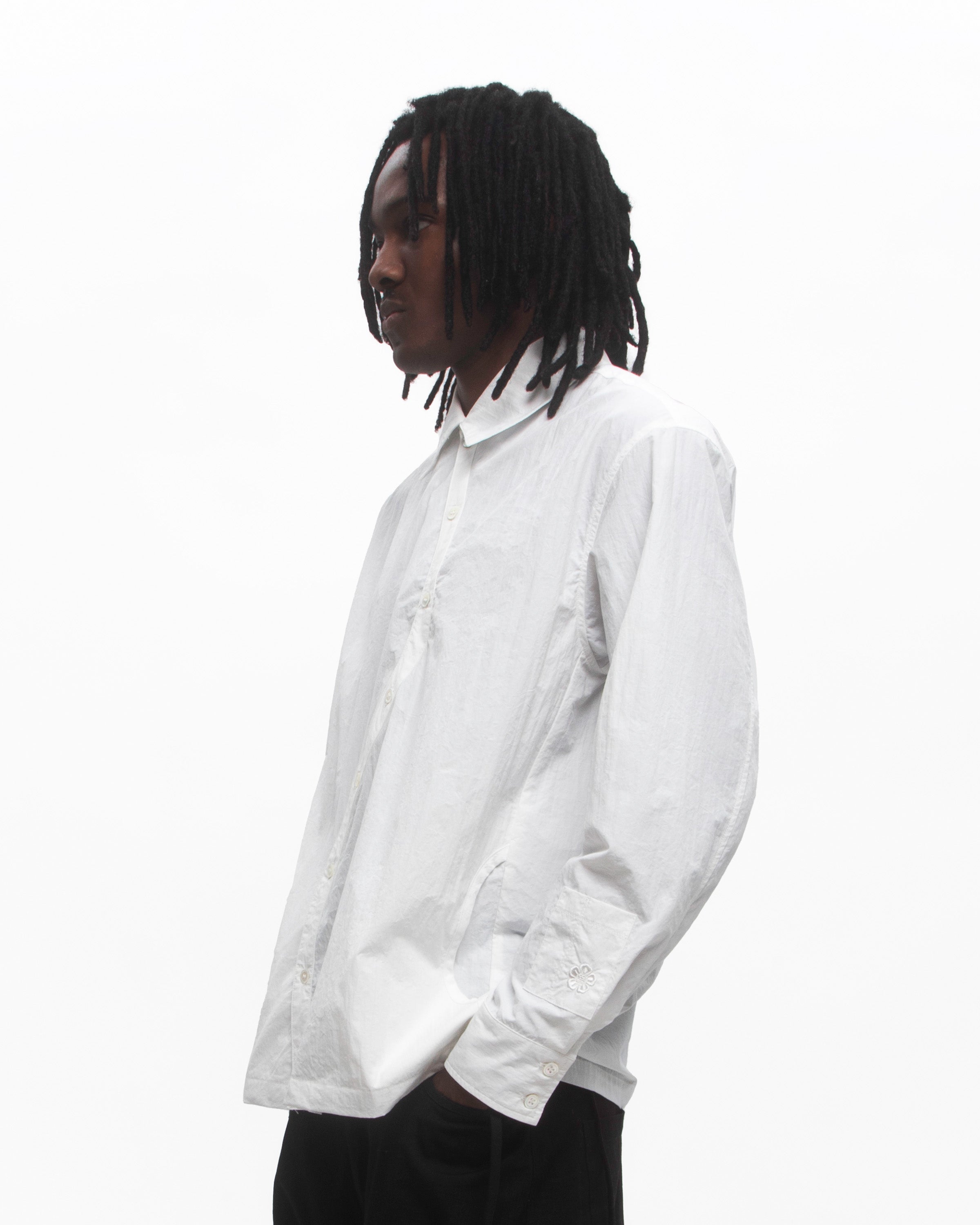 WHITE YIN YANG DRESS SHIRT