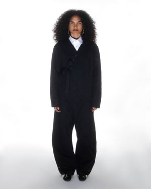 BLACK HANBOK TIE BLAZER