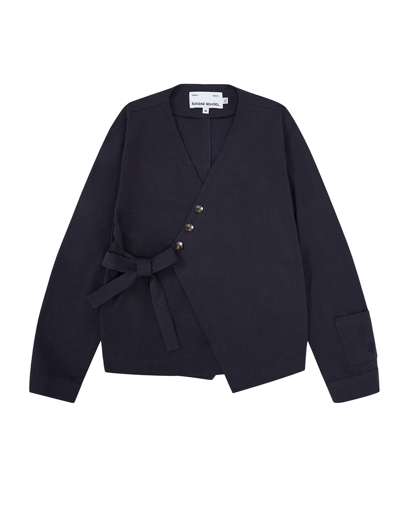 NAVY HANBOK TIE BLAZER