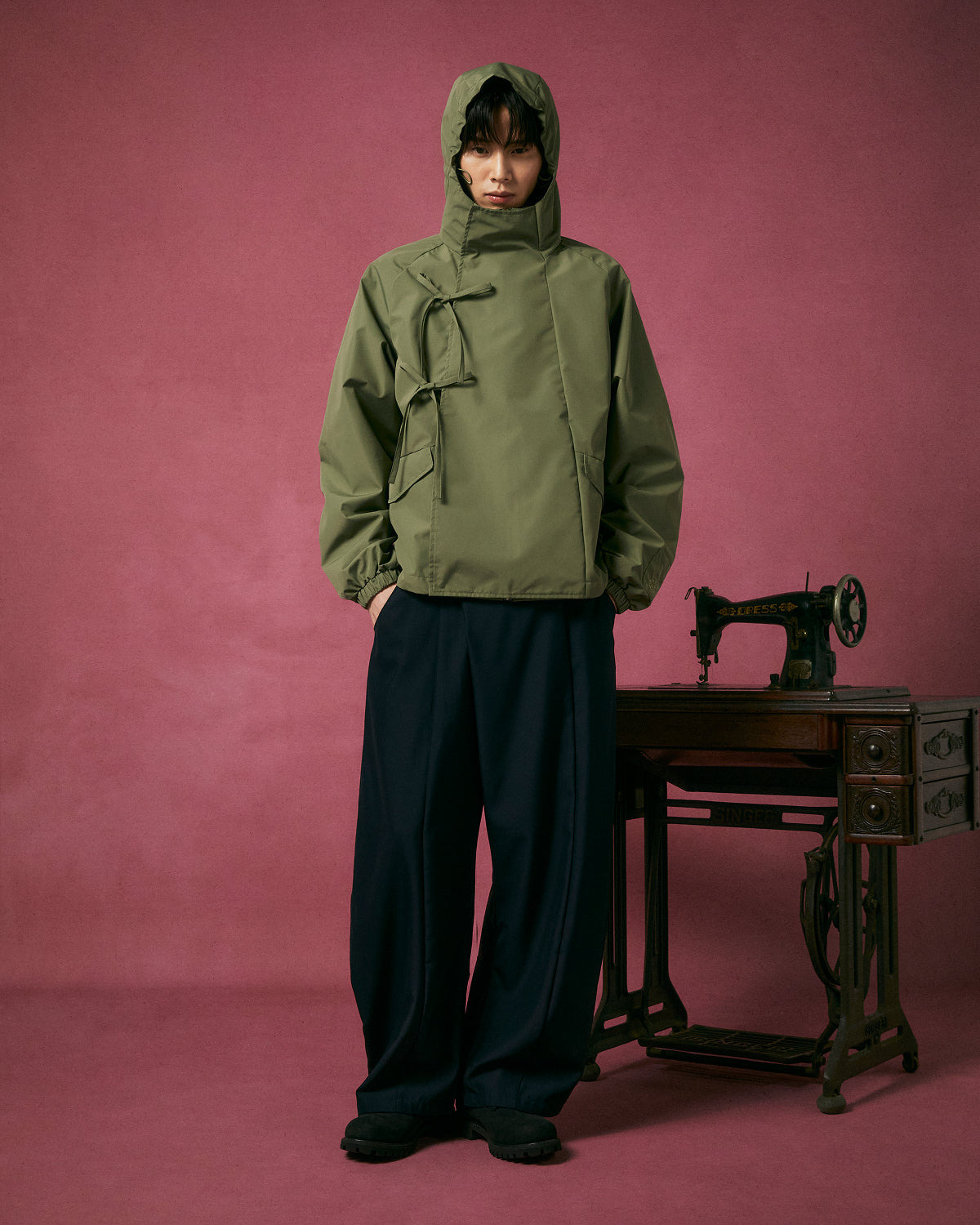 CONSCIOUS EARTHWEAR mandarina duck ブルゾン MATCHA JEOGORI TIE SHELL JACKET – Sundae School