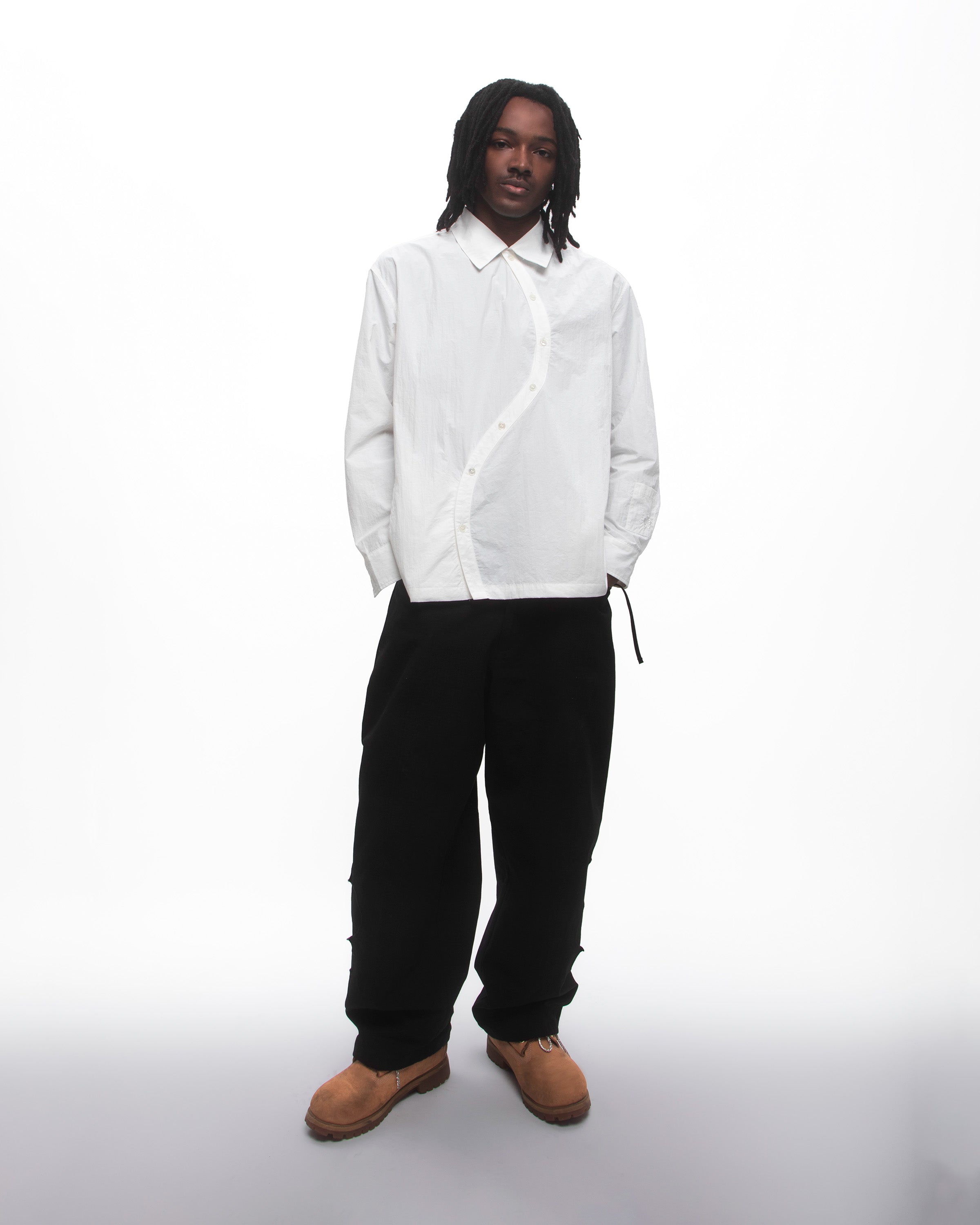 WHITE YIN YANG DRESS SHIRT