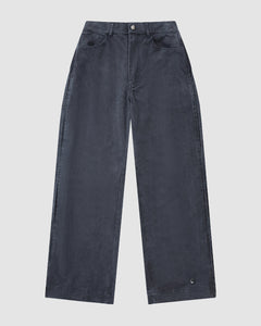CHARCOAL ACCORDION CHINO PANTS