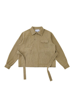 TAN ASYMMETRIC WORK JACKET