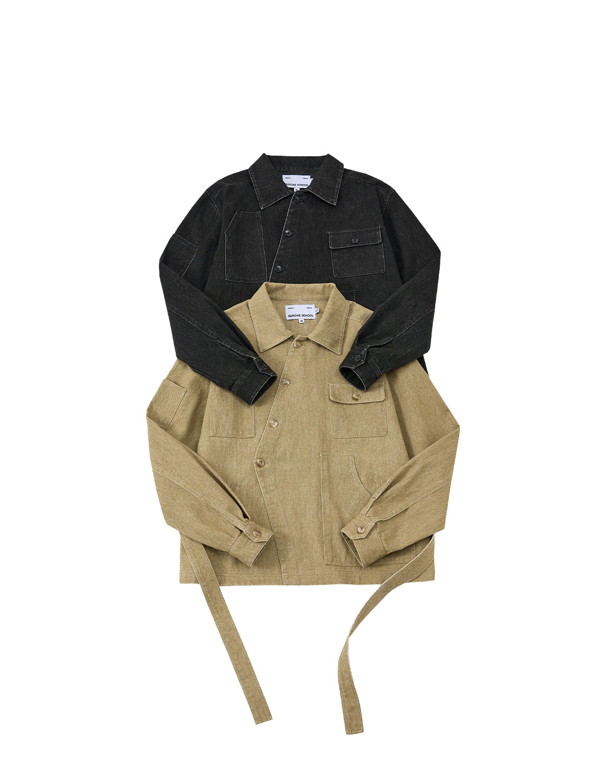 BLACK ASYMMETRIC WORK JACKET – Sundae School