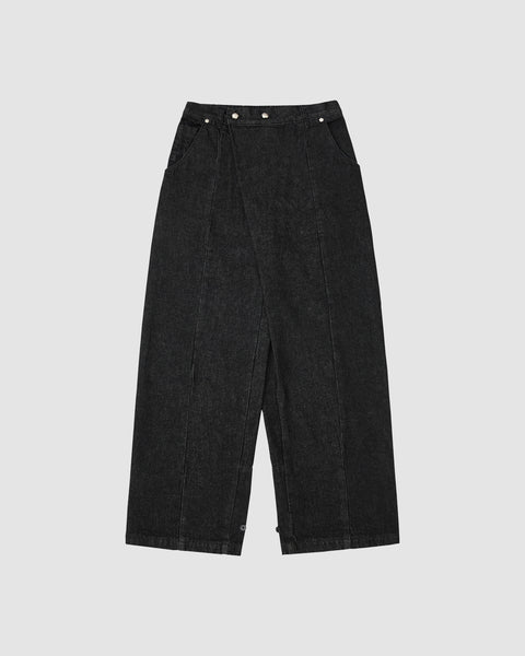 ◆MISEKI SEOUL◆ Pocket denim wide pants BLACK MSK2403009BK BlackHanbokDenimPants-1_grande