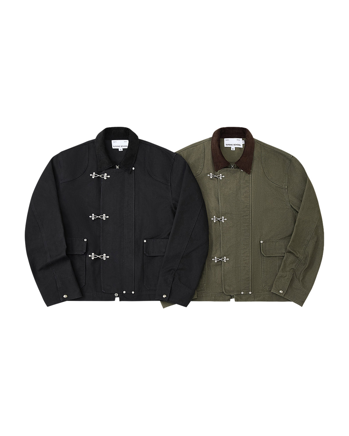 BLACK FIREMAN CLASP JACKET – Sundae School BLACK FIREMAN CLASP JACKET – Sundae School