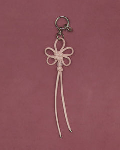 BABY PINK FLOWER KNOT KEYCHAIN