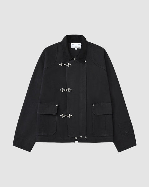 DECENR CLASSIC BRAND ブラックジャケット Fireman_clasp_jk_BLACK_01_gran