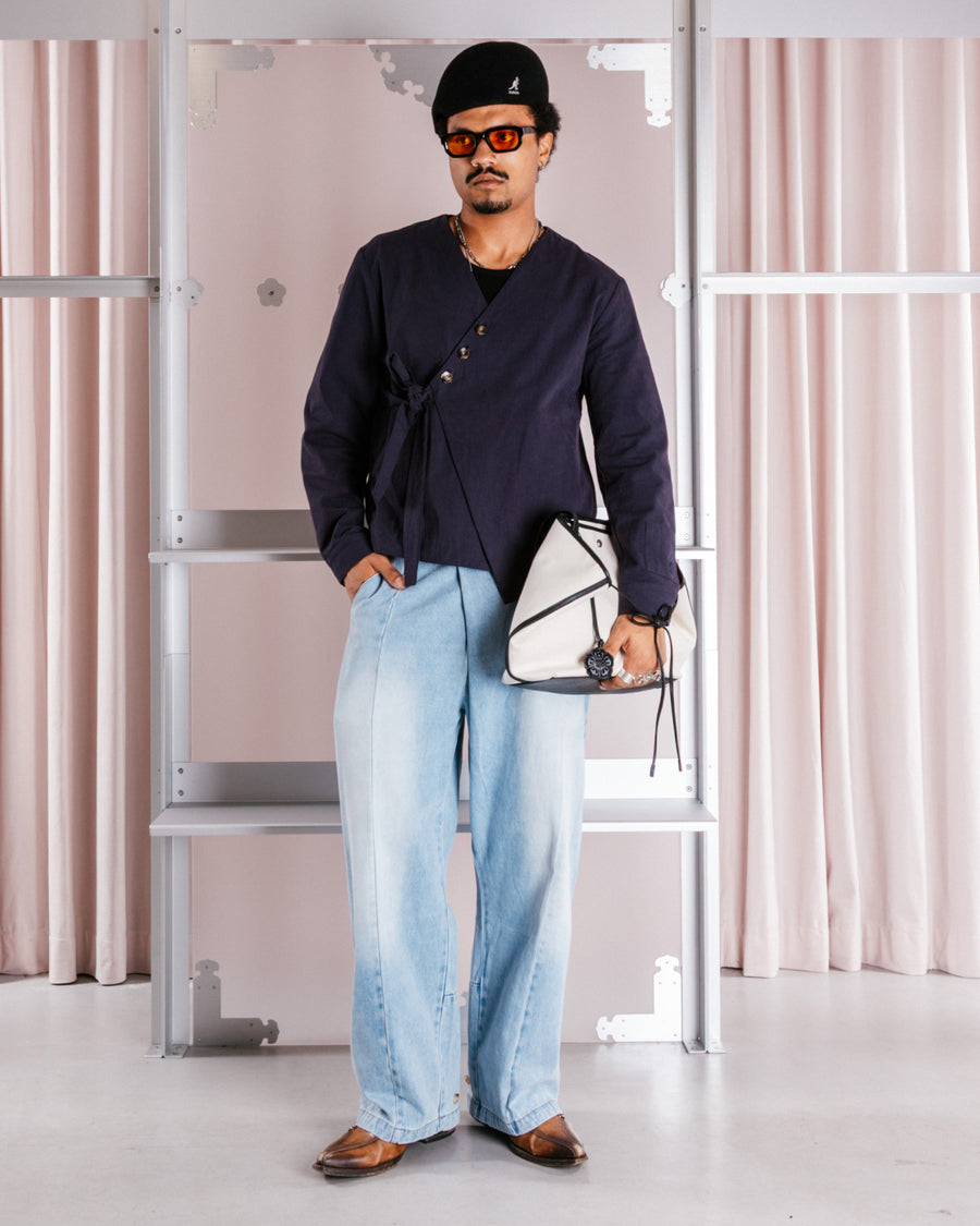 BLACK HANBOK DENIM PANTS — size M
