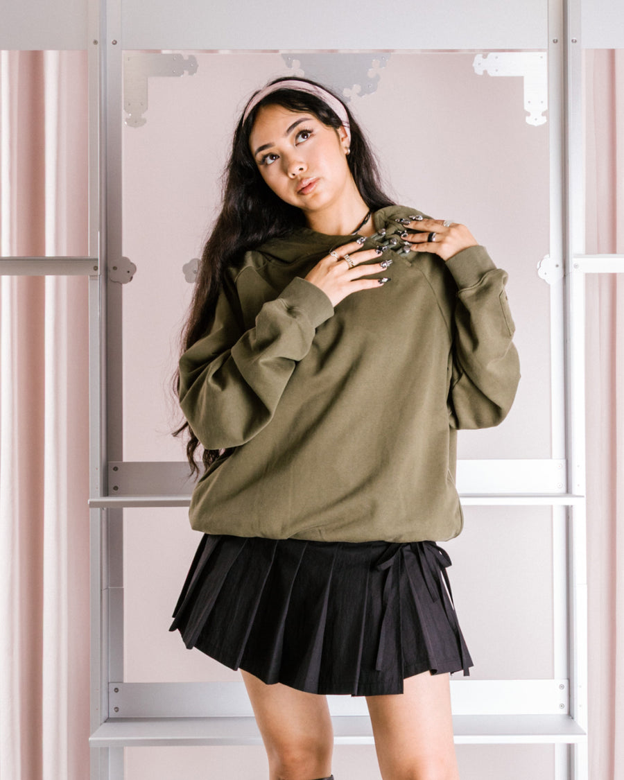 KHAKI HANBOK HOODIE — size L
