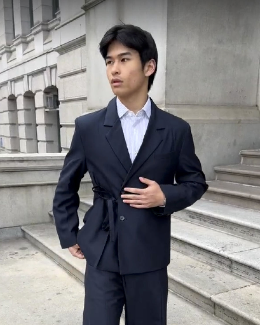 BLACK DOUBLE DUTY BLAZER — size S