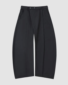 BLACK PLEATED HANBOK SLACKS