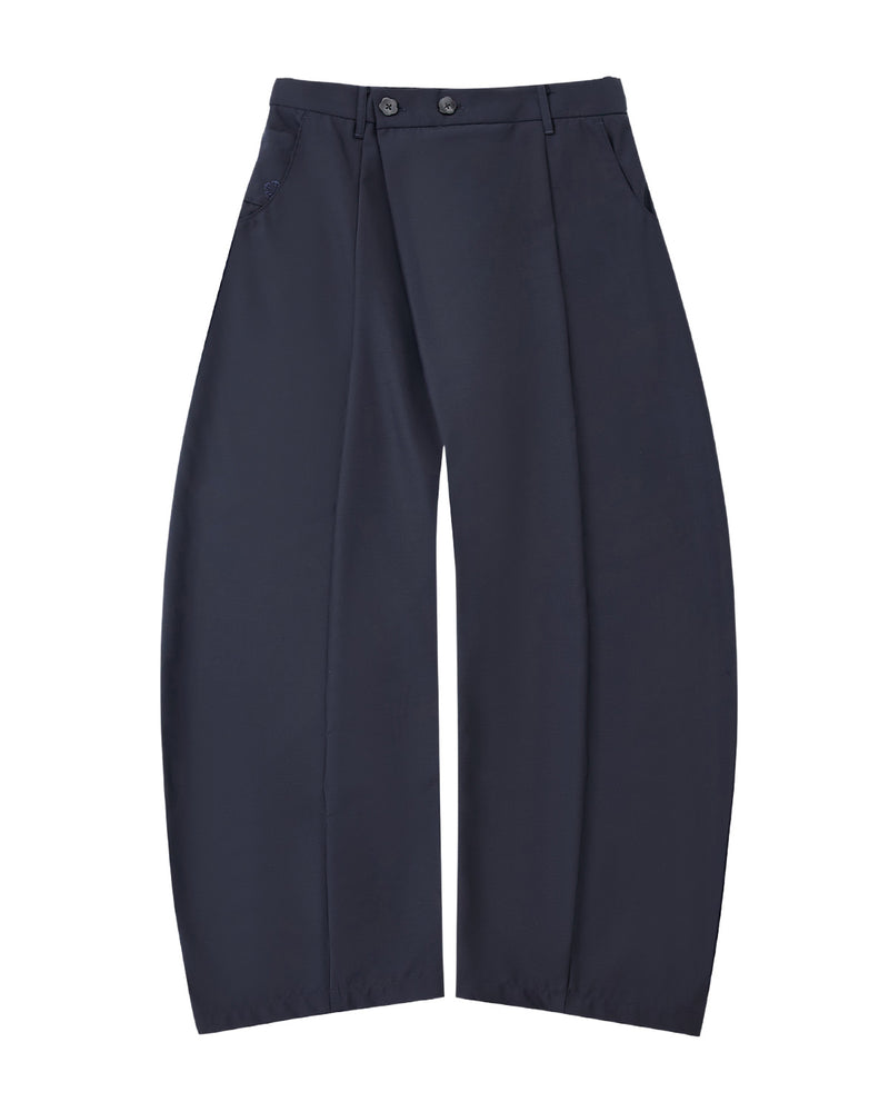 NAVY PLEATED HANBOK SLACKS