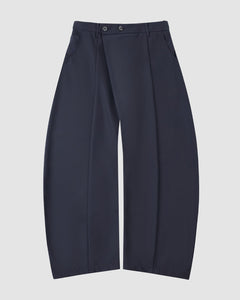 NAVY PLEATED HANBOK SLACKS