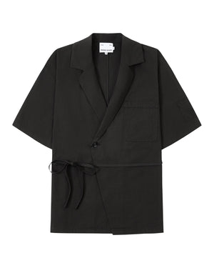 BLACK HANBOK LINEN SHIRT