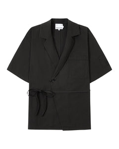 BLACK HANBOK LINEN SHIRT