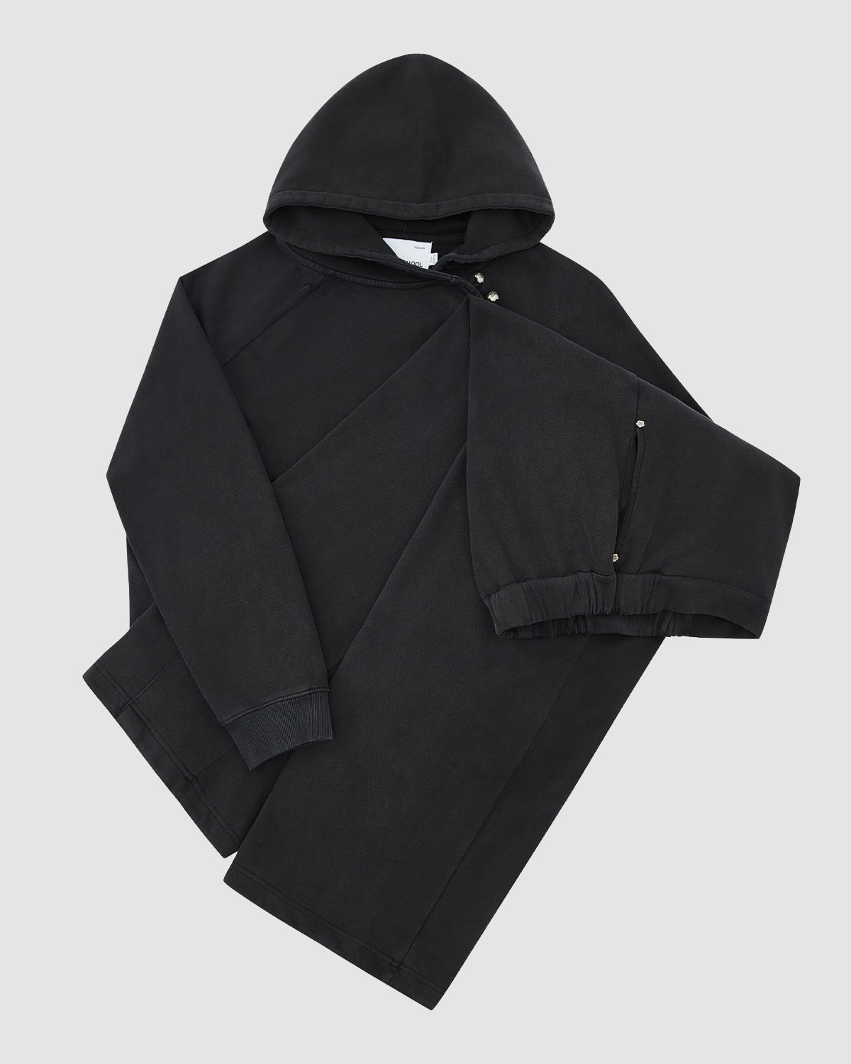 The FADE BLACK HANBOK HOODIE by Sundae School features a custom 