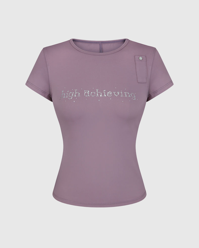 DUSTY PINK HIGH ACHIEVING BABY TEE