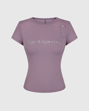 DUSTY PINK HIGH ACHIEVING BABY TEE