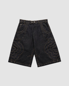 SUNDAE SCHOOL X JOONIVERSE JORTS BLACK