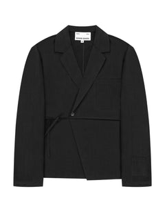 BLACK LINEN GORUM BLAZER