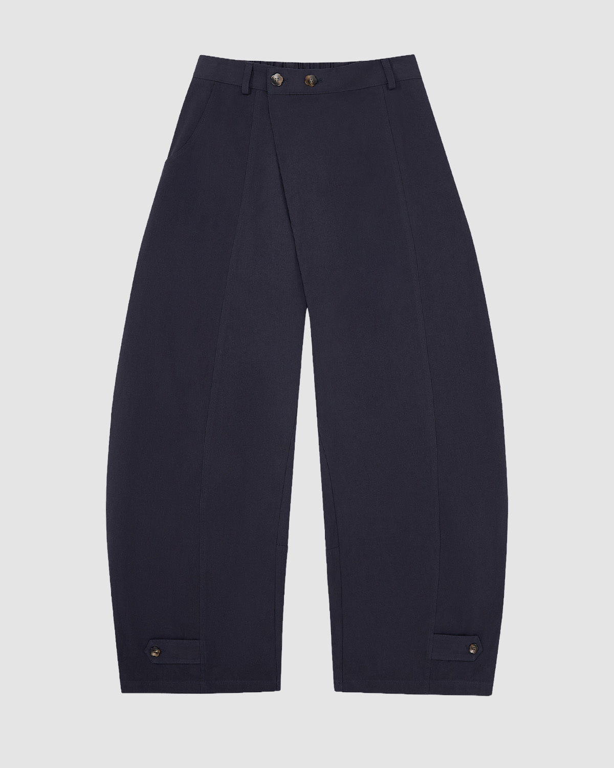NAVY BALLOON HANBOK PANTS - FRONT