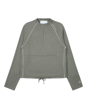 KHAKI OFFICE QUARTER ZIP