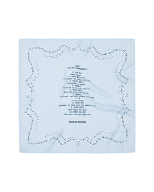 SKY BLUE 10 COMMANDMENTS ORGANZA BANDANA