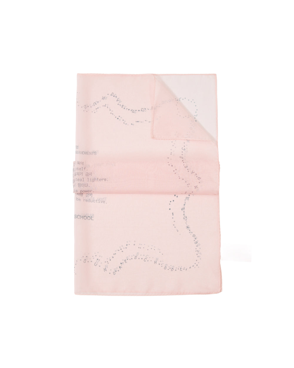 BABY PINK 10 COMMANDMENTS ORGANZA BANDANA