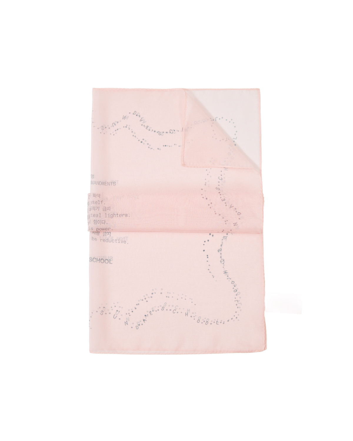 BABY PINK 10 COMMANDMENTS ORGANZA BANDANA