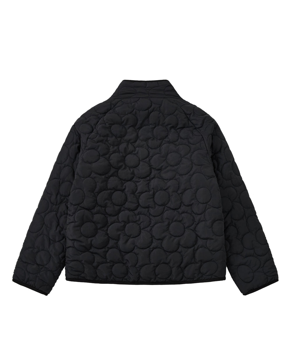 BLACK IVORY REVERSIBLE FLOWER QUILTED JEOGORI FLEECE