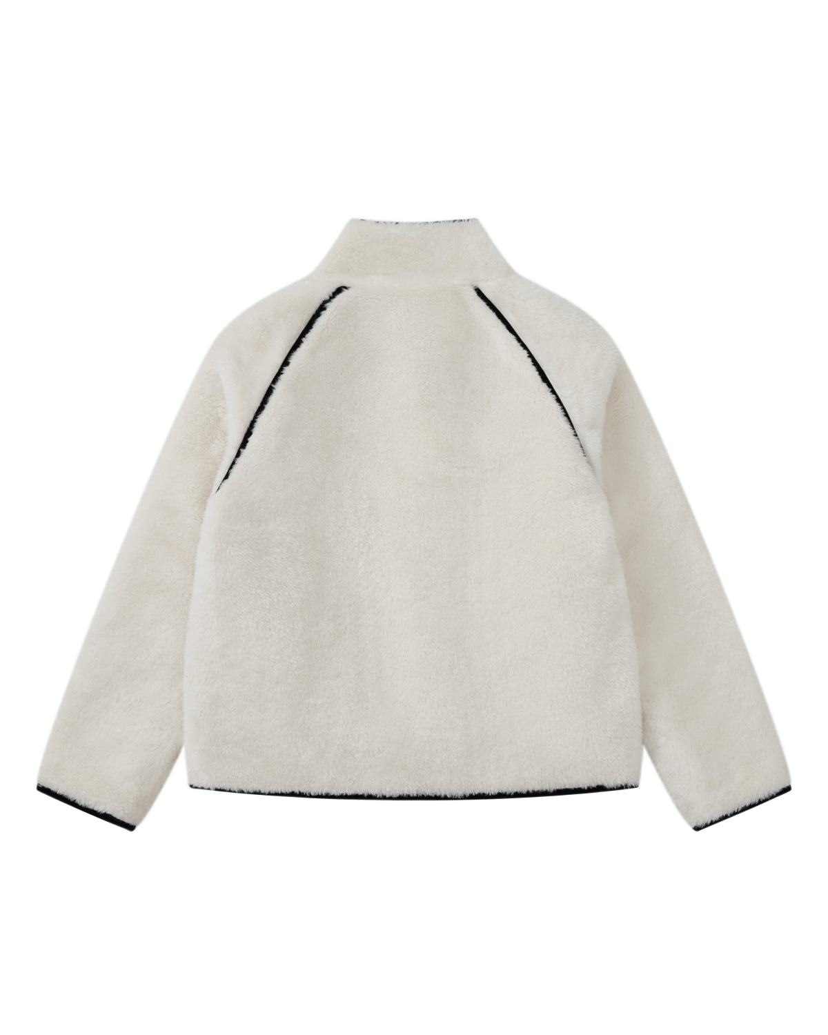 BLACK IVORY REVERSIBLE FLOWER QUILTED JEOGORI FLEECE