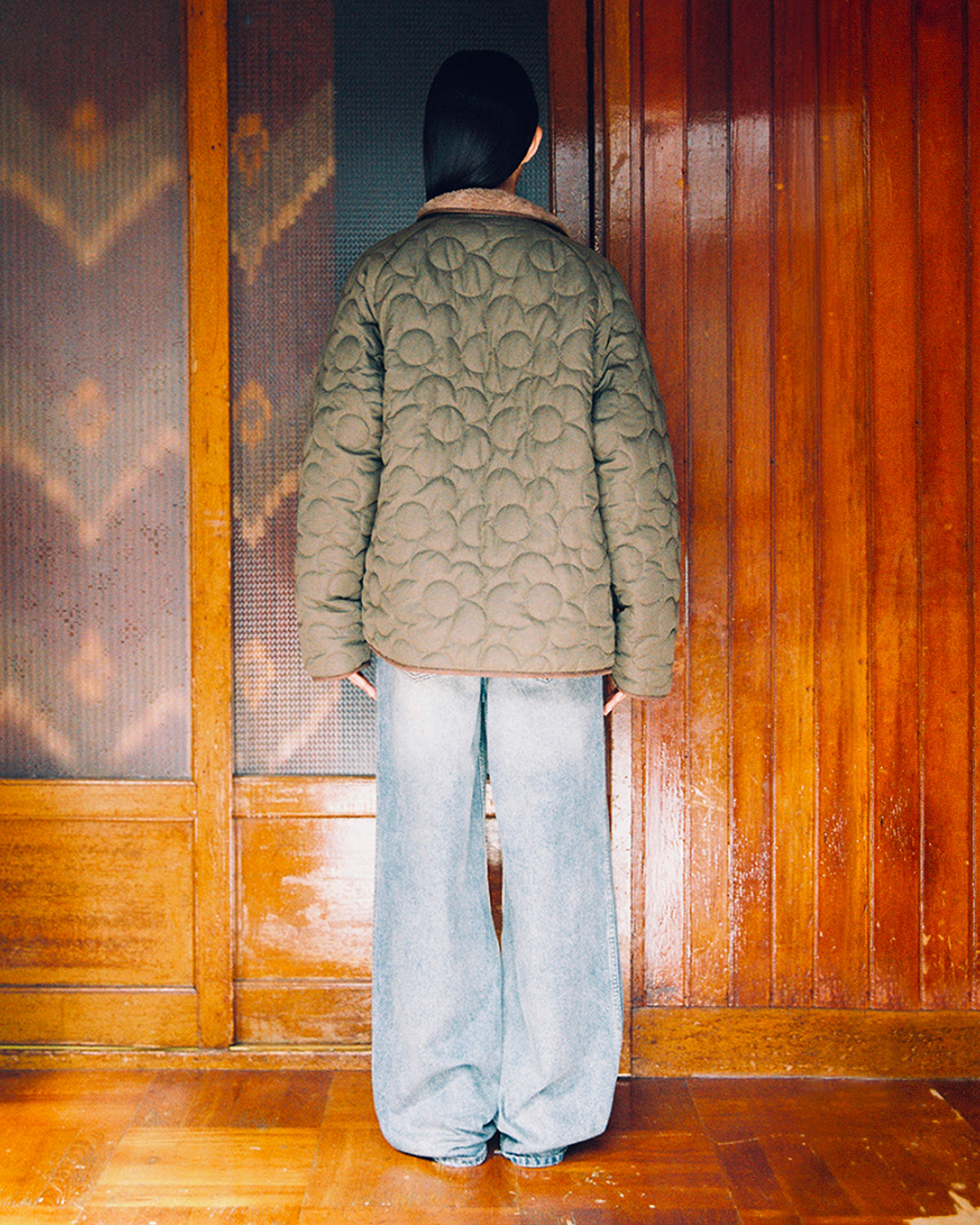 KHAKI REVERSIBLE FLOWER QUILTED JEOGORI FLEECE – Sundae School