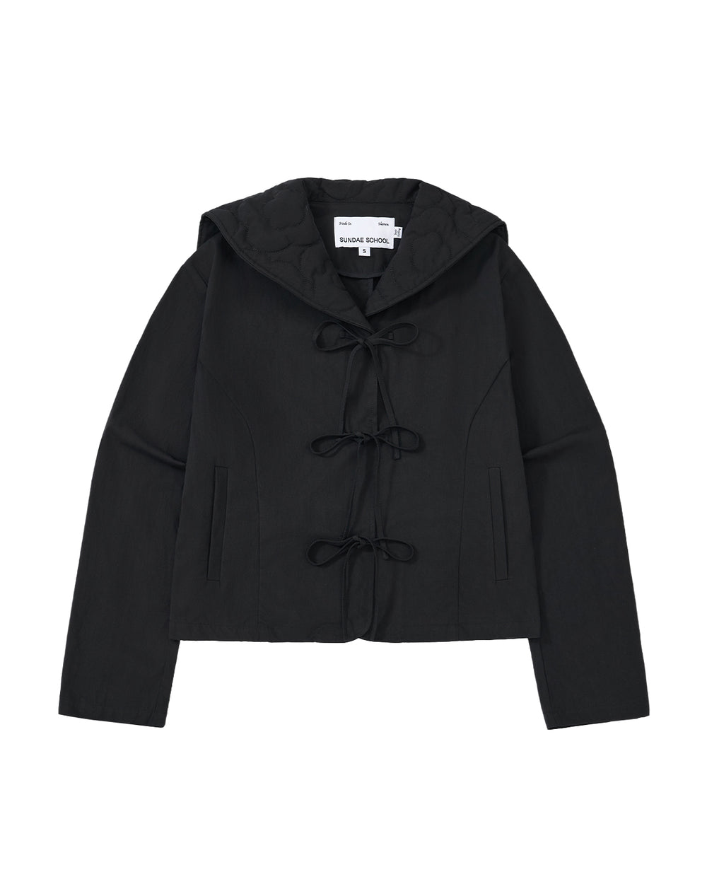 BLACK SAILOR COLLAR UNIFORM JACKET