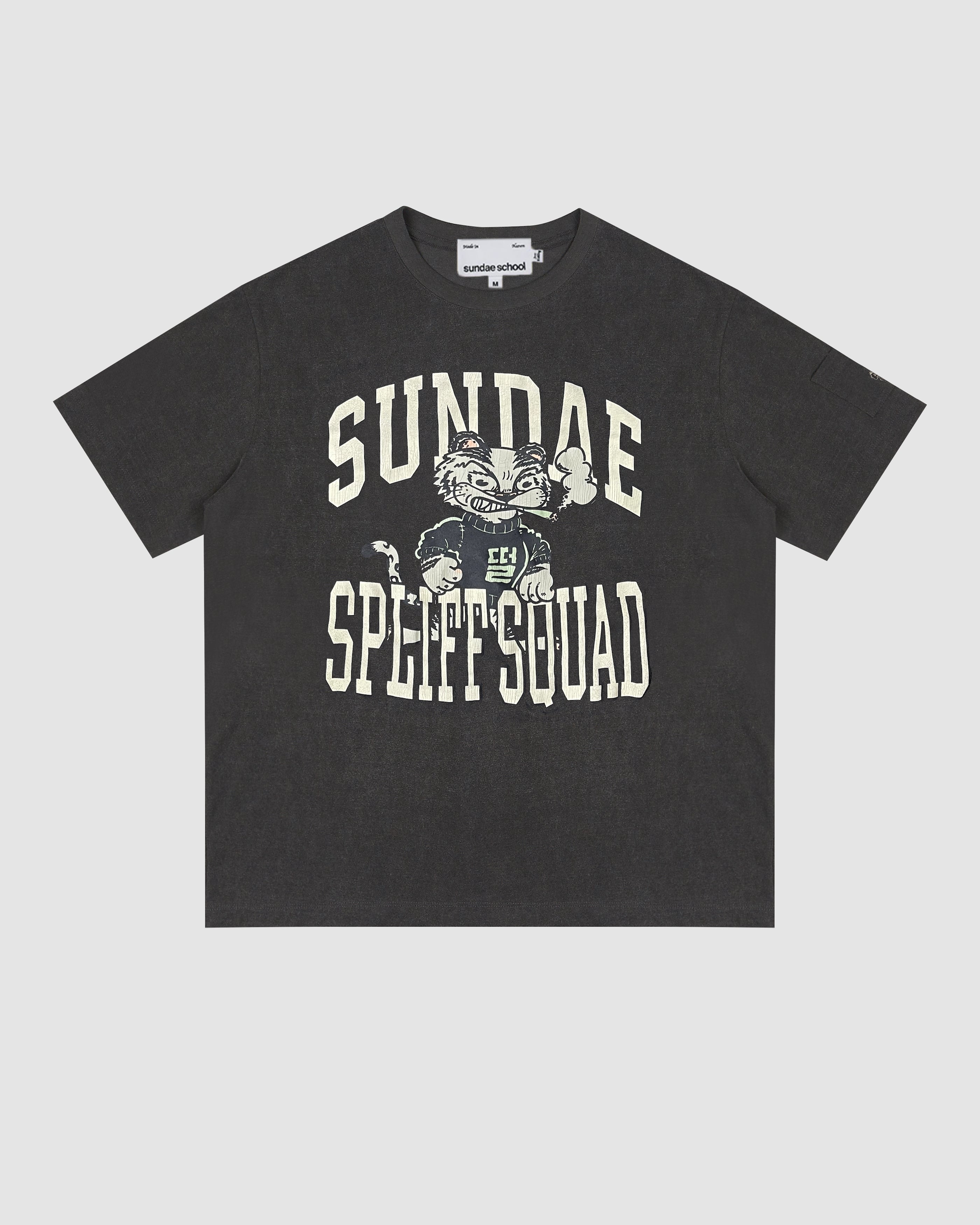 Mineral Wash Grey Spliff Squad T-Shirt – Sundae School