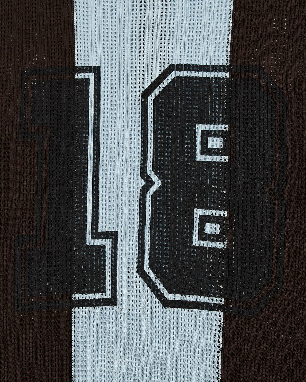 Close-up of Baby Blue Brown Sundae Soccer Jersey Knit large 