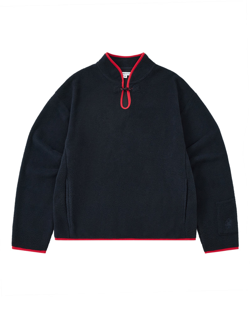 NAVY TEARDROP KNOT FLEECE