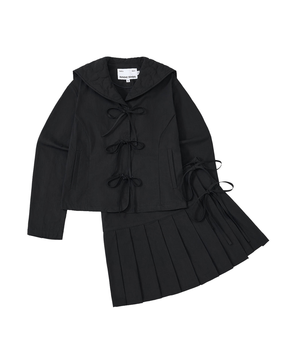 BLACK SAILOR COLLAR UNIFORM JACKET