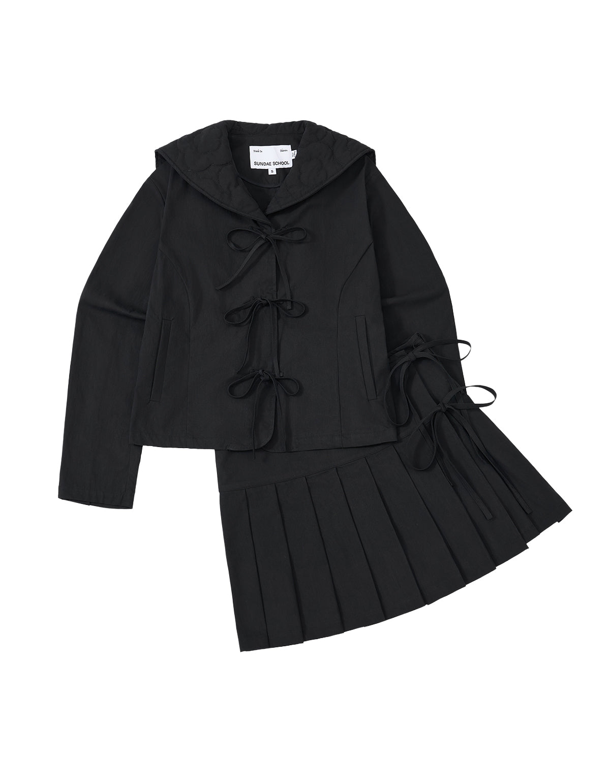 BLACK SAILOR COLLAR UNIFORM JACKET