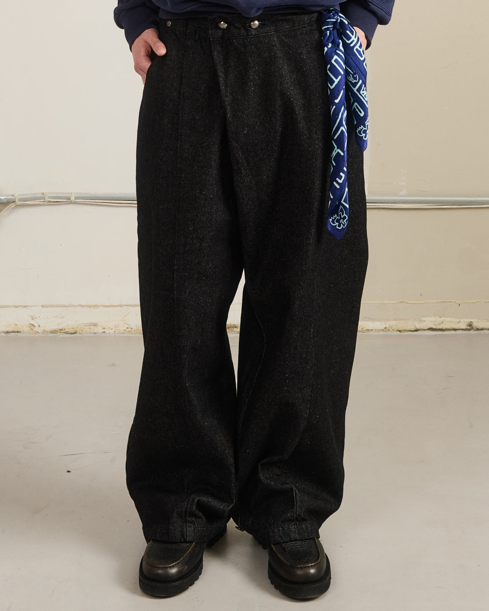 BLACK HANBOK DENIM PANTS