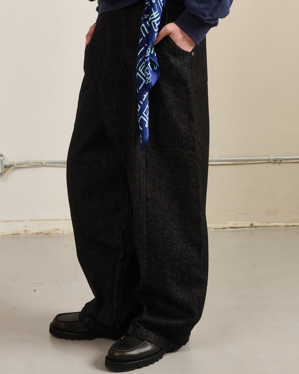 BLACK HANBOK DENIM PANTS