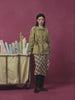 A WOMAN WEARING SUNDAE SCHOOL ASYMMETRIC WORK JACKET AND SHOWCASING DIFFERENT PARTS  OF THE JACKET