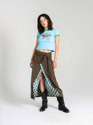 Double Layered Jeogori Bag Wrap Skirt